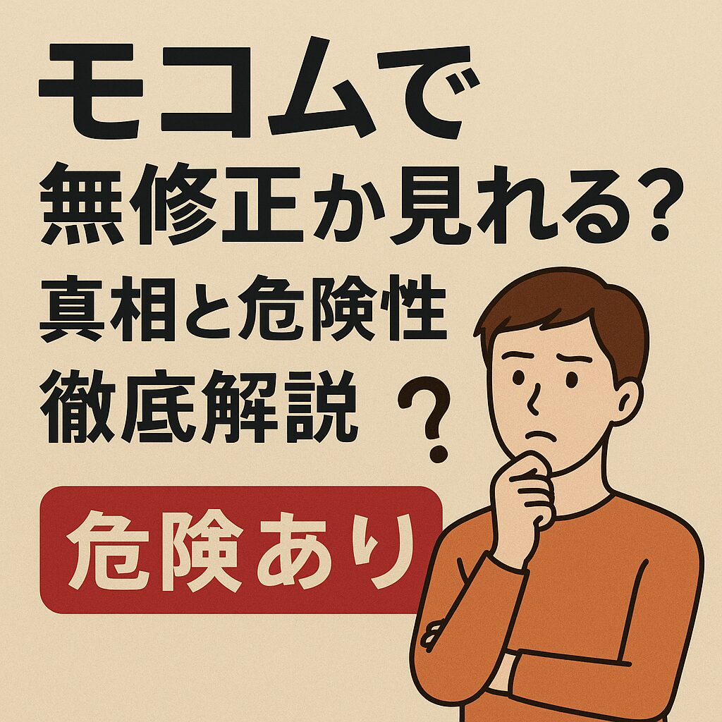 モコムで無修正が見れる？真相と危険性を徹底解説